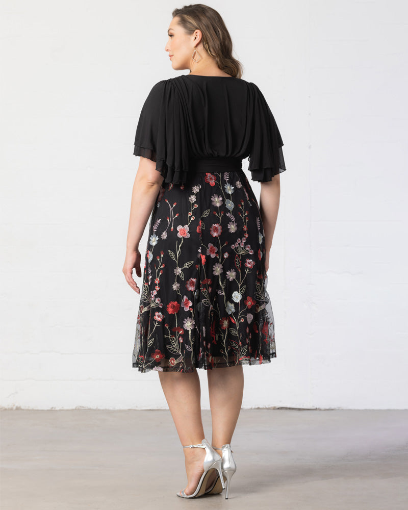 Plus Size Lillian Embroidered Cocktail Dress