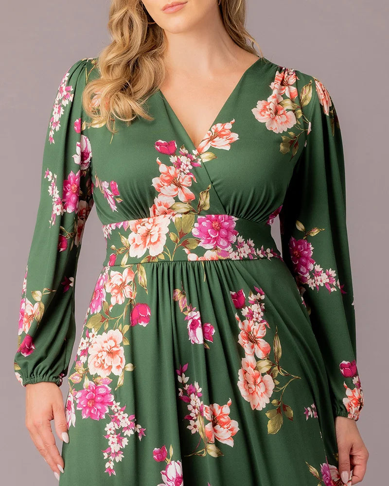 Plus Size Kelsey Long Sleeve Maxi Dress