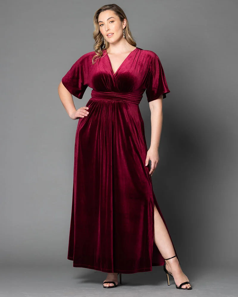 Plus Size Verona Velvet Evening Gown