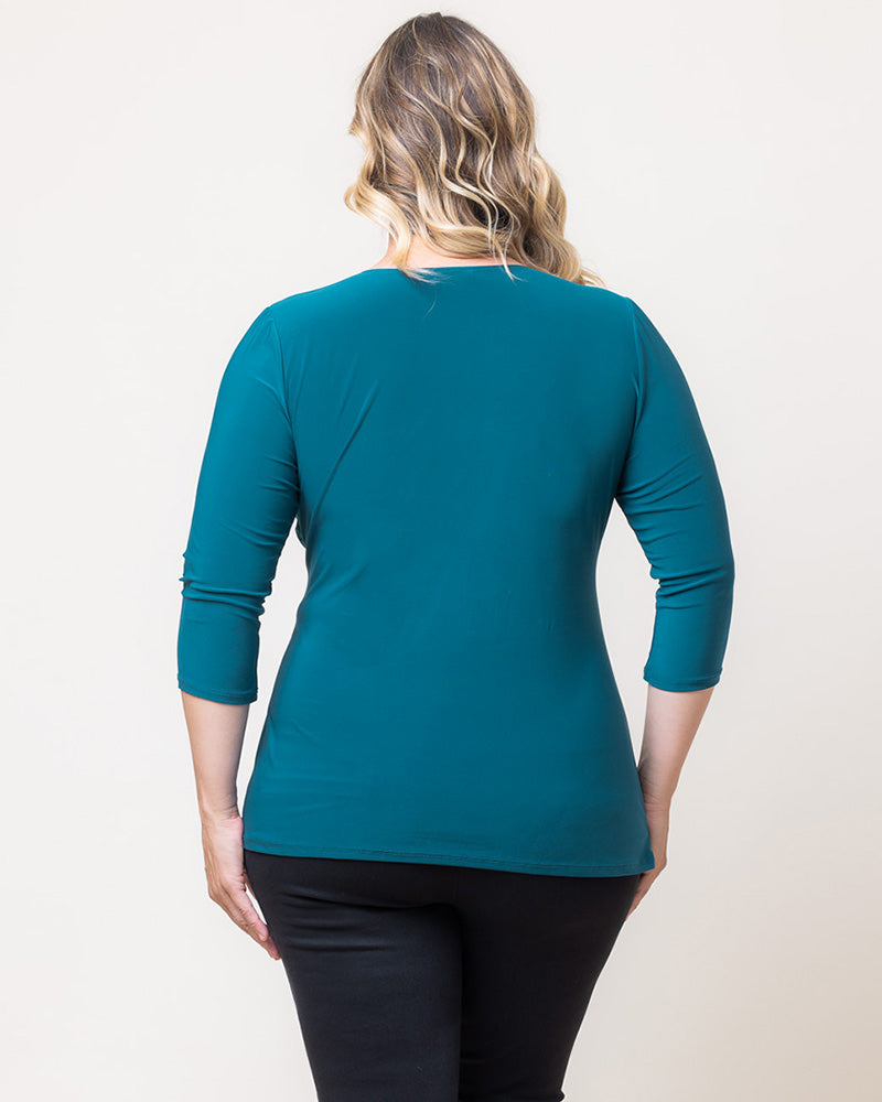 Plus Size Femme Fatale Faux Wrap Top