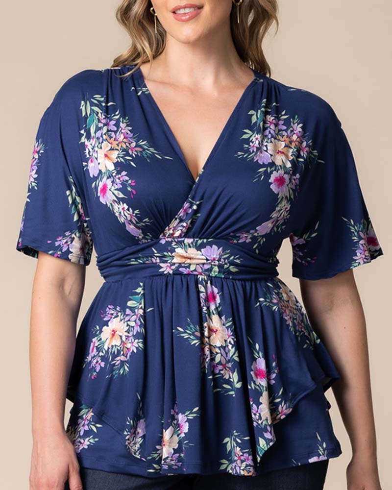 Plus Size Encore Print Blouse