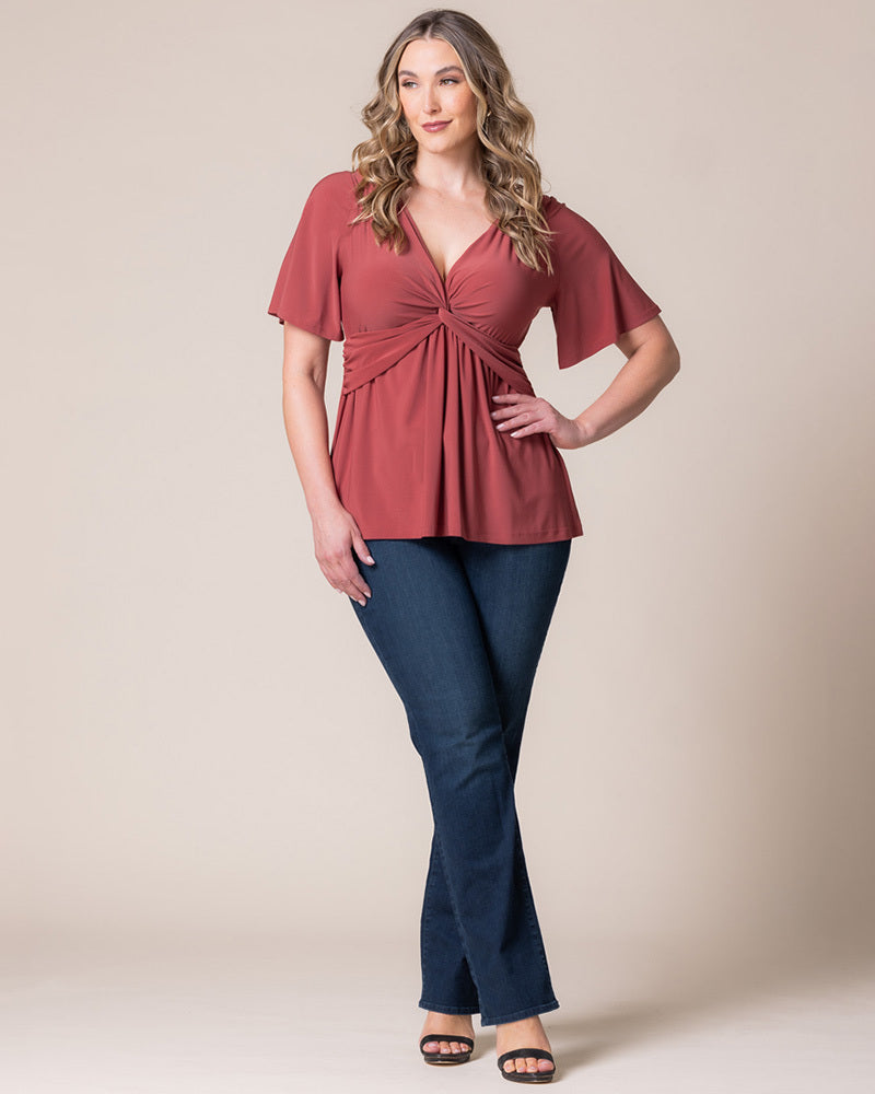Plus Size Abby Twist Front Blouse