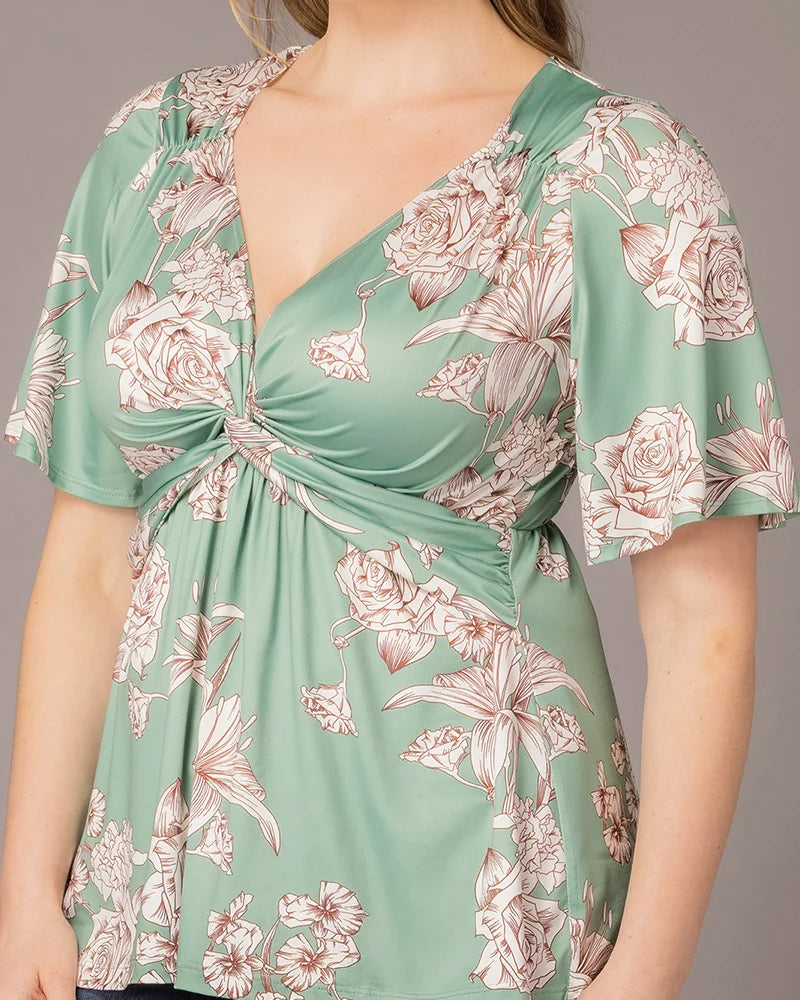 Plus Size Abby Twist Front Blouse