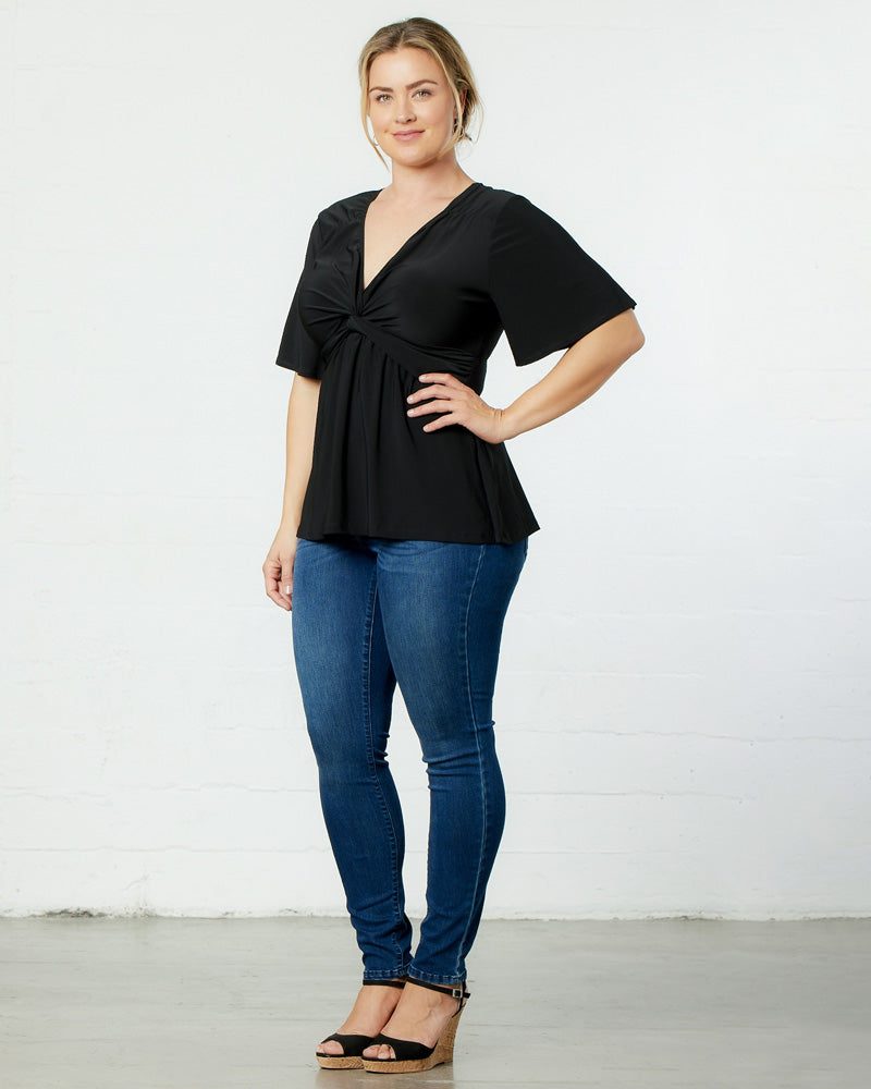 Plus Size Abby Twist Front Blouse
