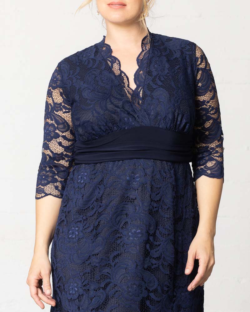 Plus Size Screen Siren Lace Evening Gown