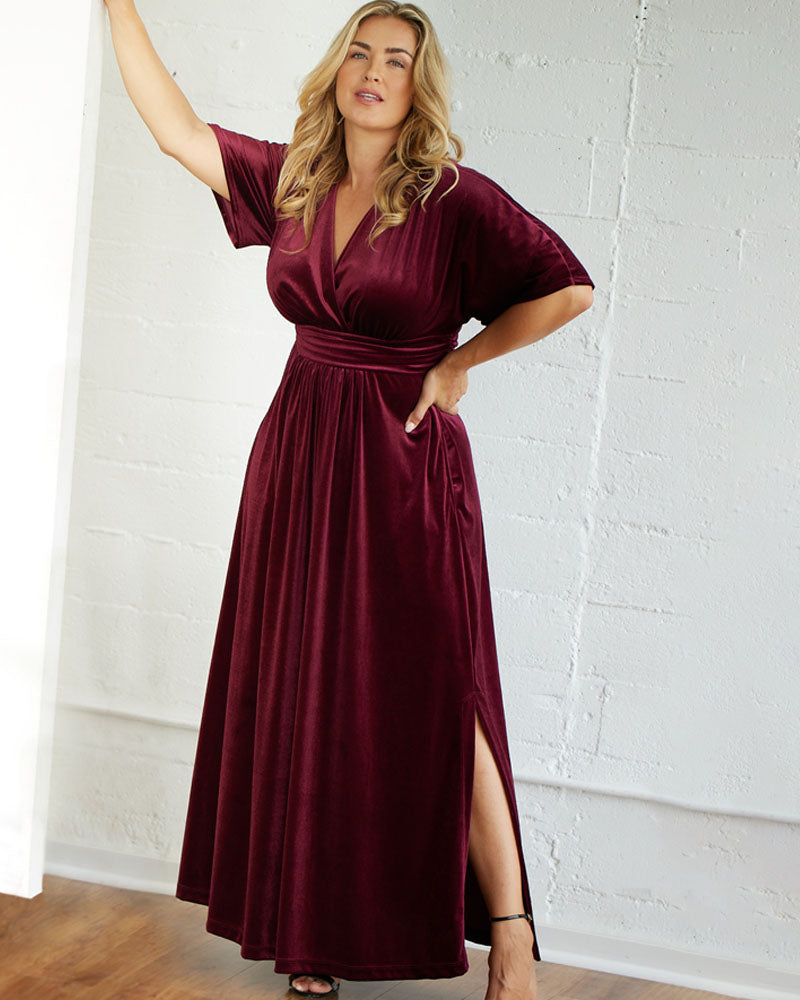 Plus Size Verona Velvet Evening Gown
