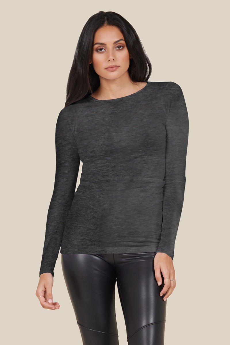 Long Sleeve Crew Neck Cotton T-Shirt