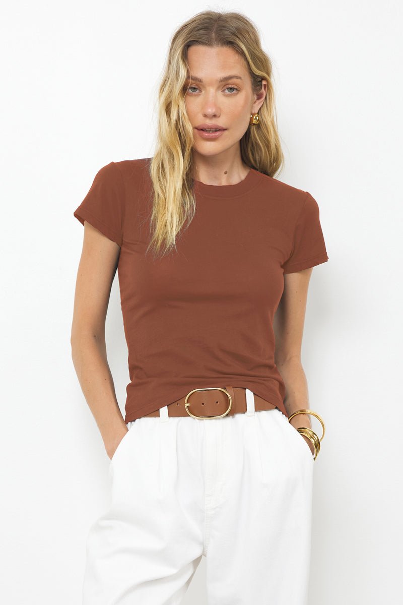 Basic Capped Sleeve Baby Cotton Tee