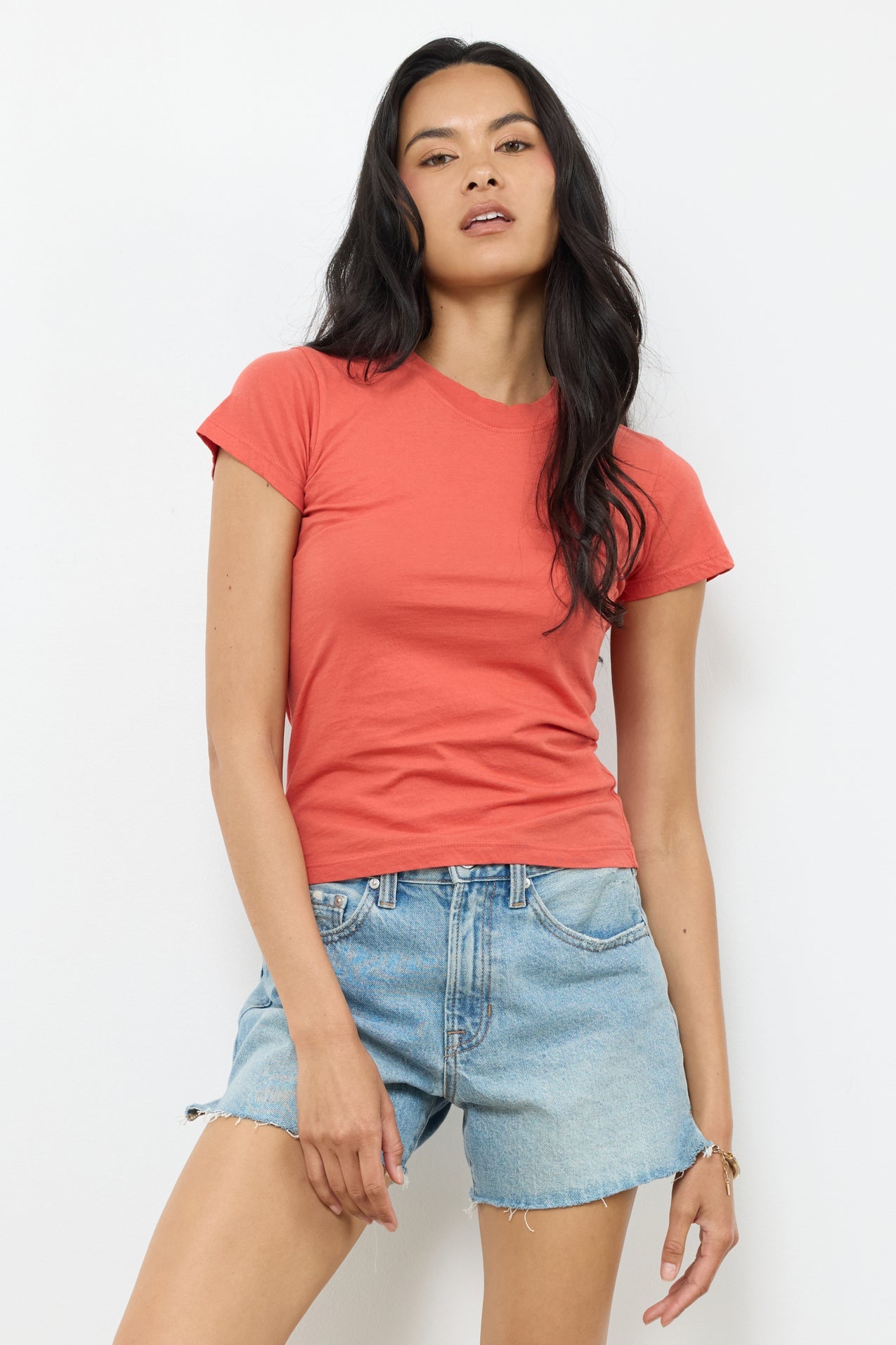 Basic Capped Sleeve Baby Cotton Tee