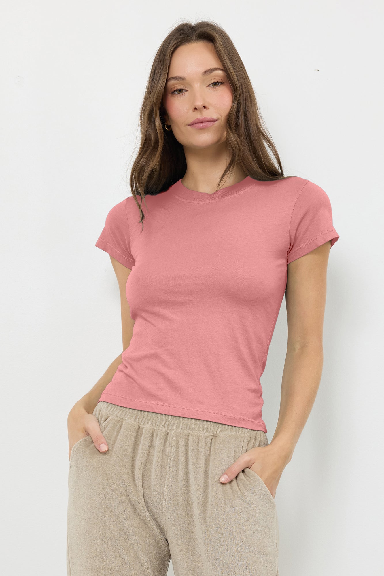 Basic Capped Sleeve Baby Cotton Tee