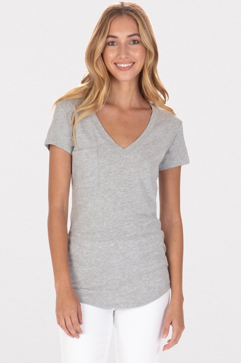 V-Neck Slim Fit Pocket Tee