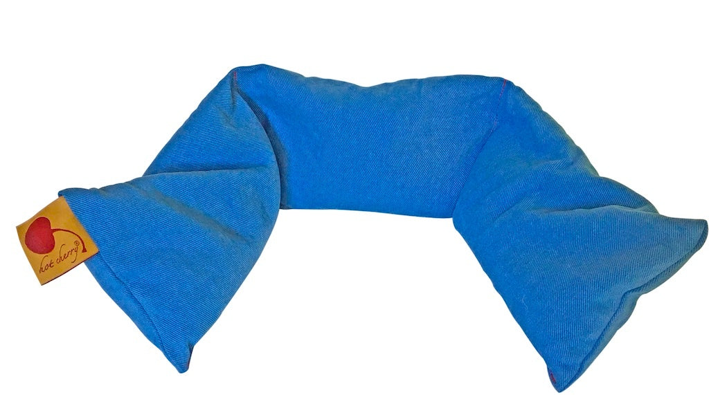 Hot Cherry Microwavable Neck Wrap - Blue Denim