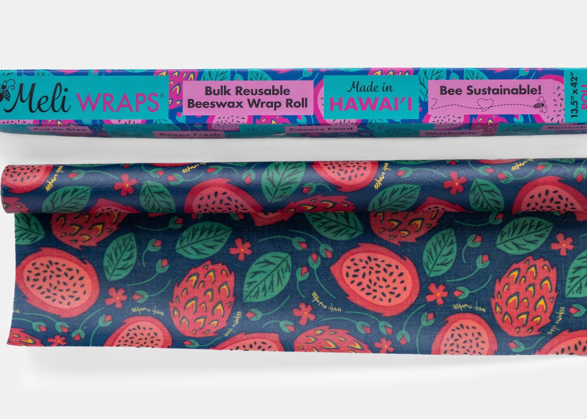 Eco-Friendly Beeswax Wrap Bulk Roll - Dragonfruit