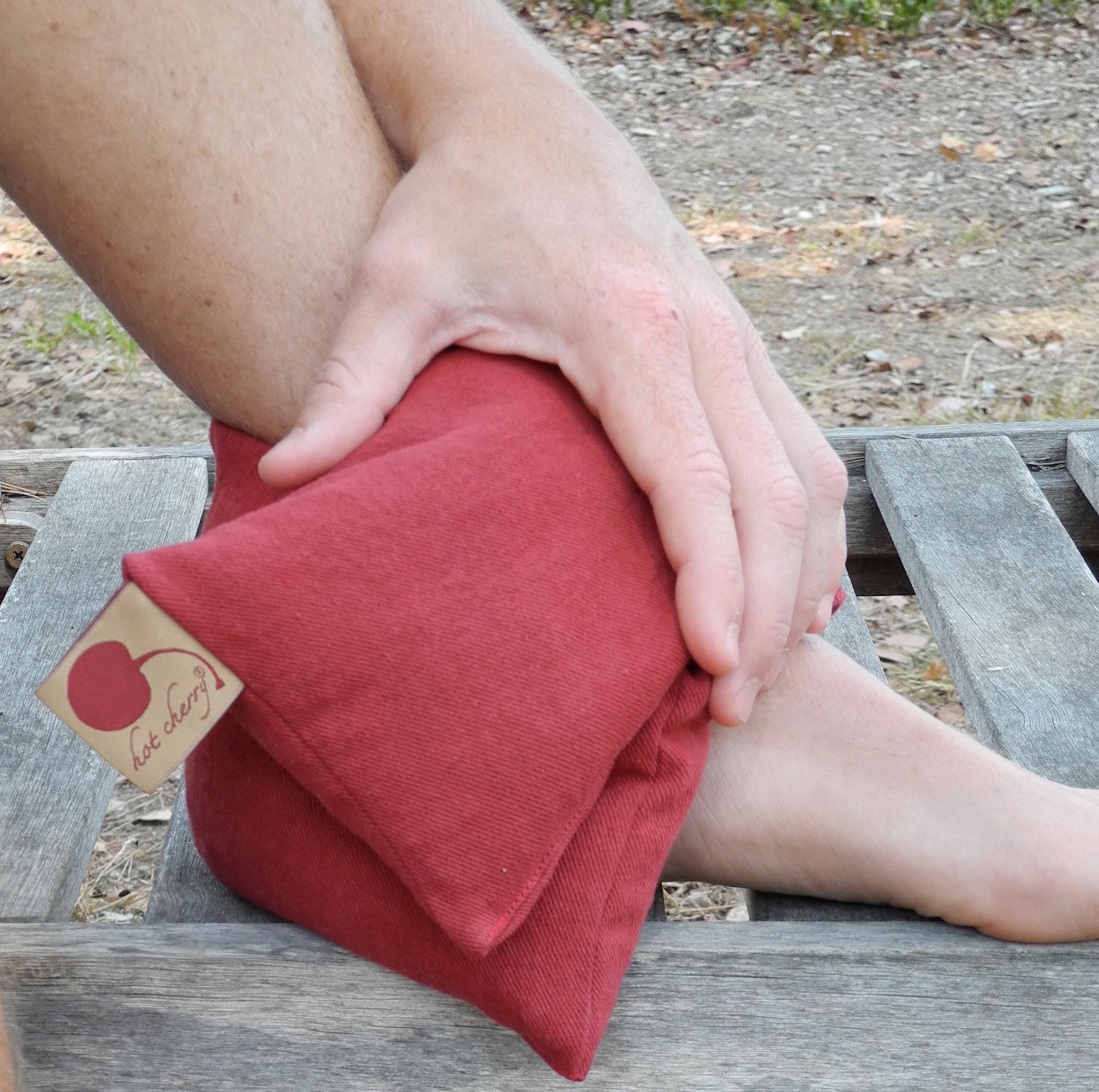 Hot Cherry Microwavable Neck Wrap - Red Denim