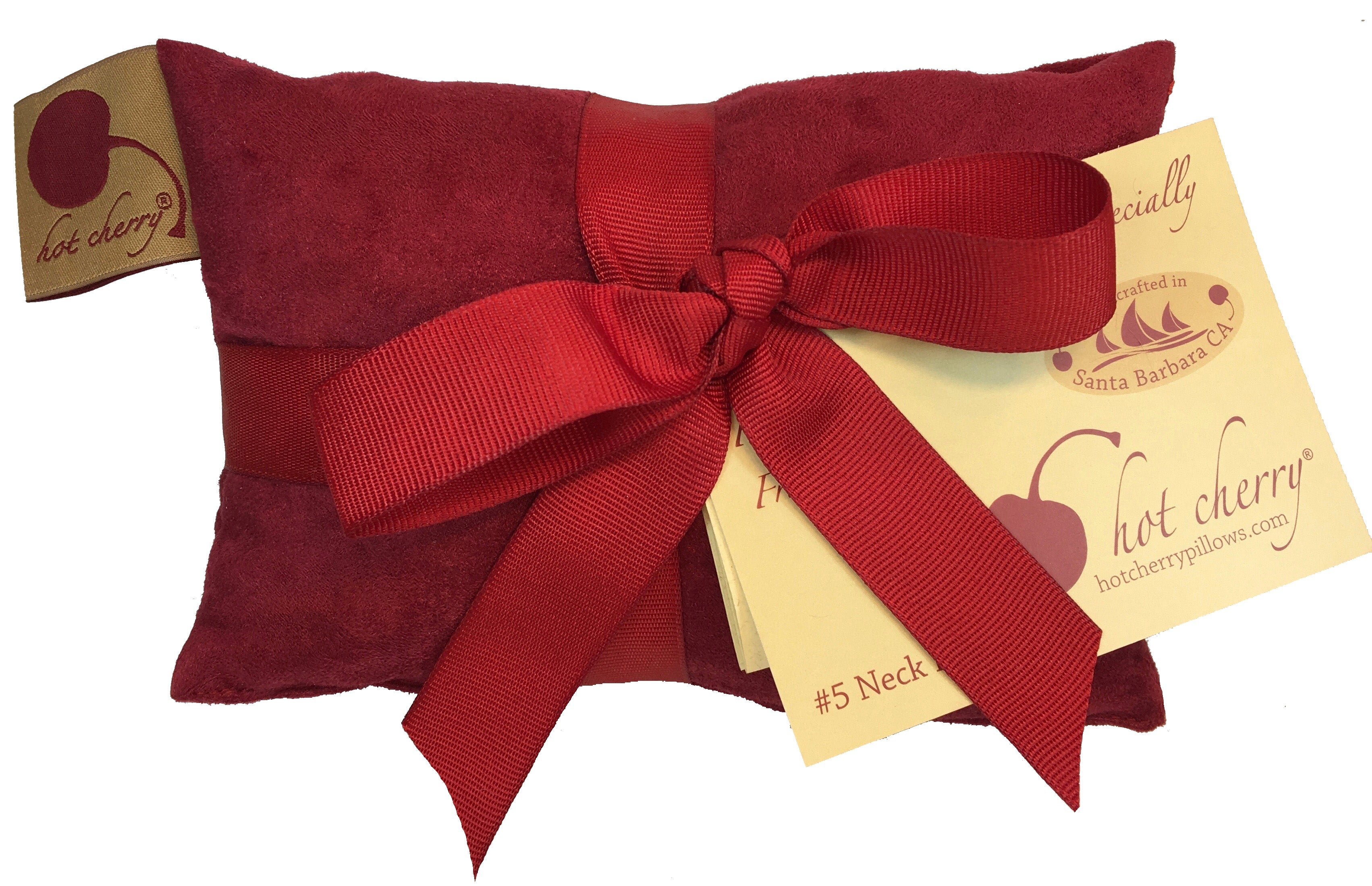 Hot Cherry Neck Wrap - Plush Red Ultra-Suede