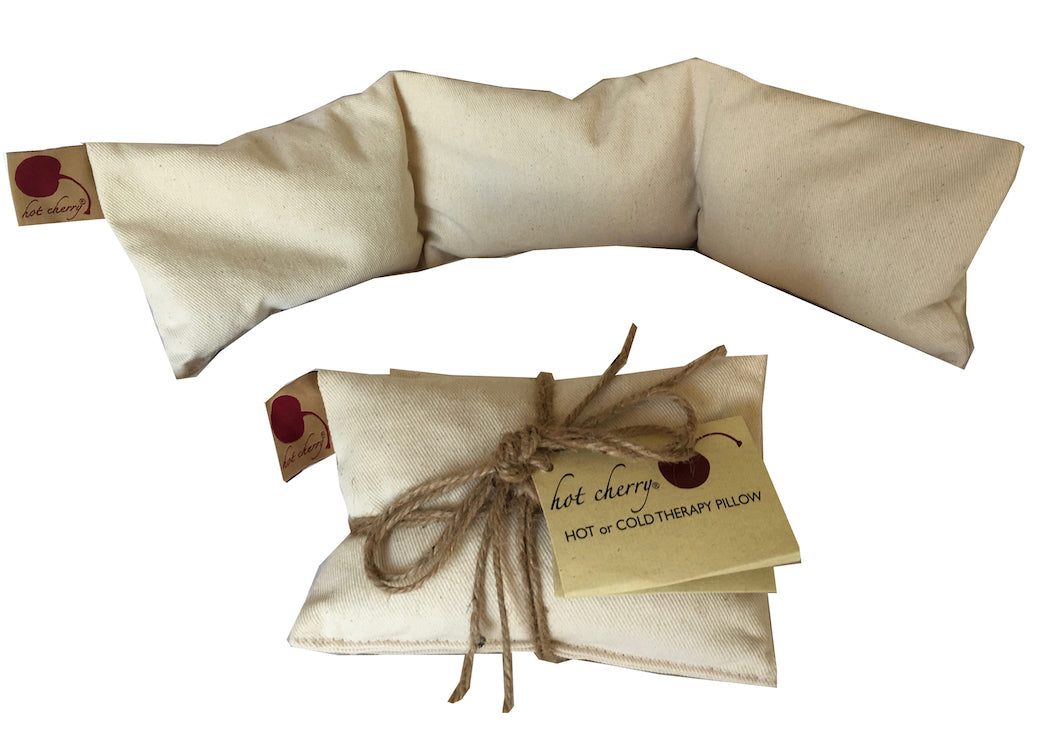 Hot Cherry Microwavable Neck Wrap - Natural Denim