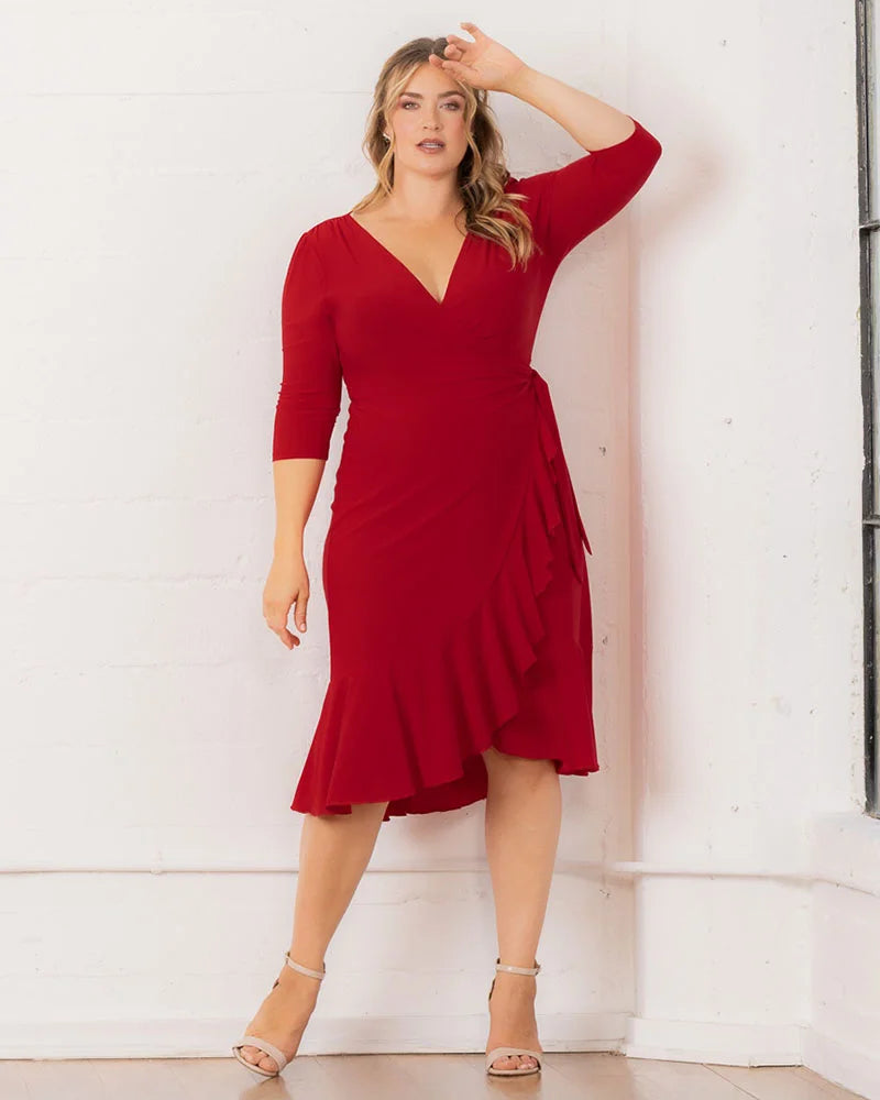 Plus Size Whimsy Wrap Dress