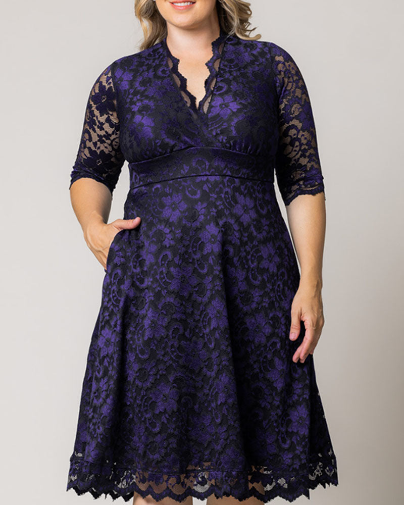 Plus Size Mon Cherie Lace Dress