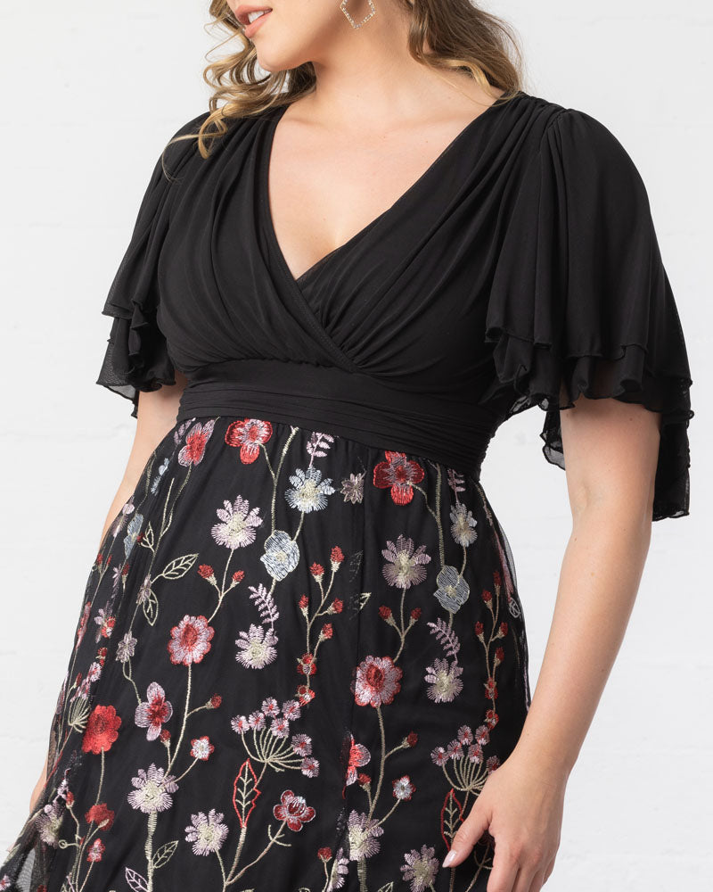 Plus Size Lillian Embroidered Cocktail Dress