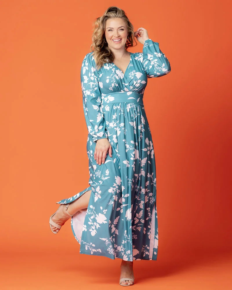Plus Size Kelsey Long Sleeve Maxi Dress