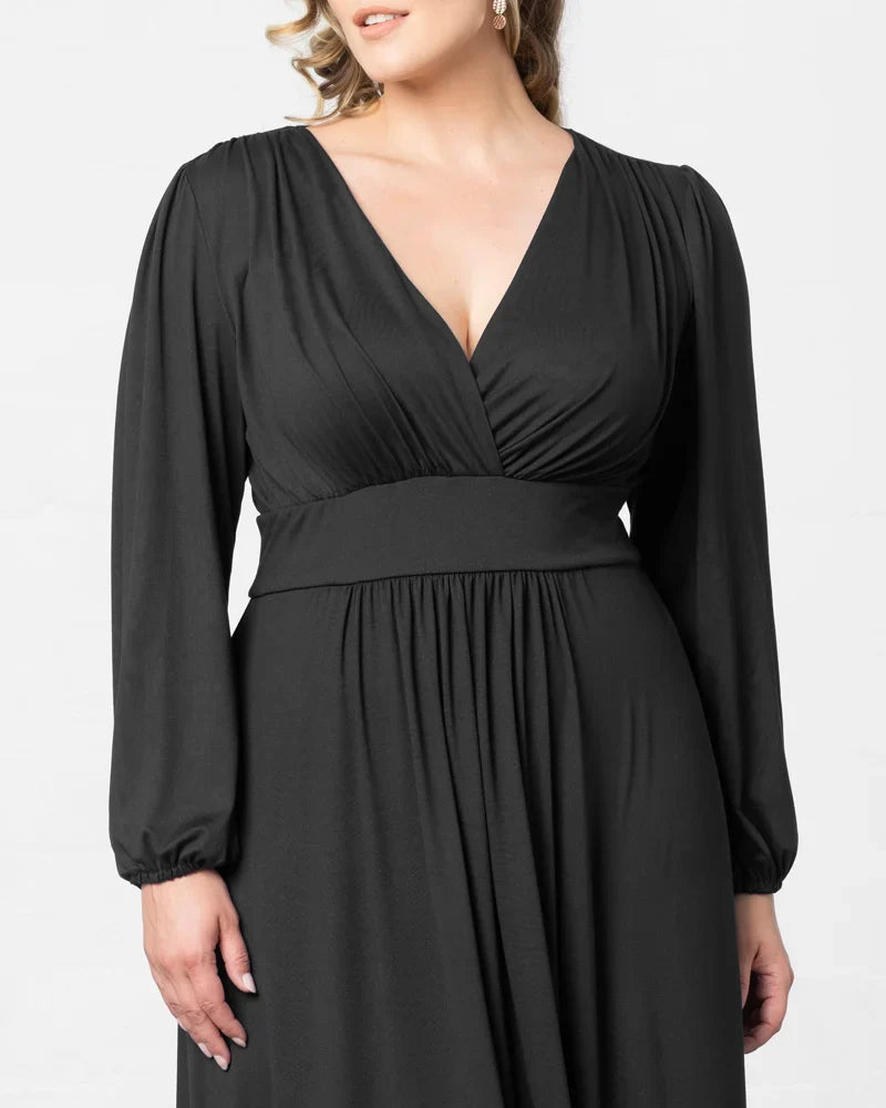 Plus Size Kelsey Long Sleeve Maxi Dress