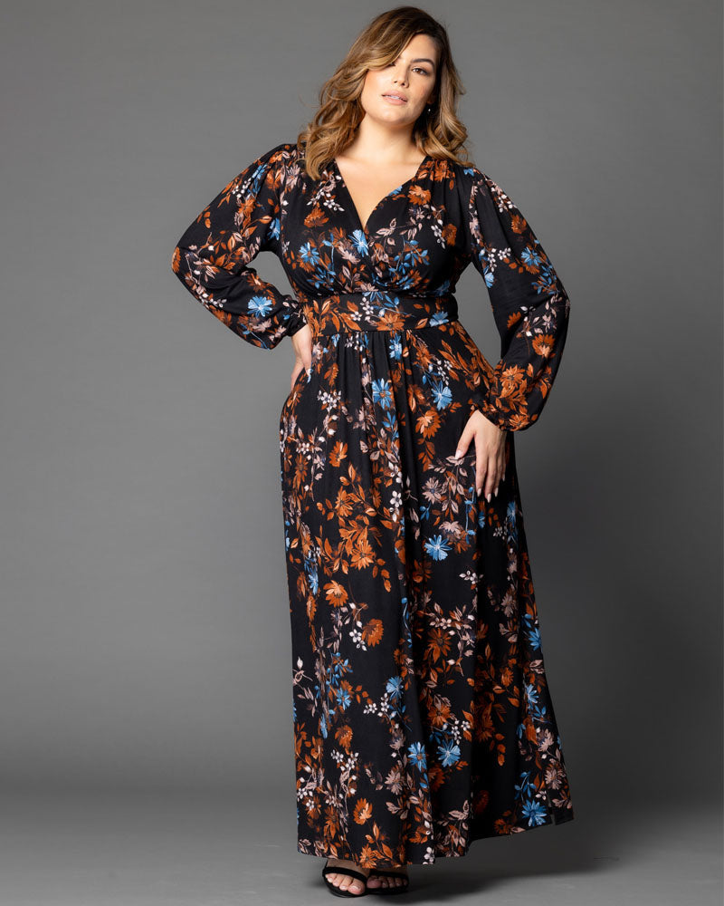 Plus Size Kelsey Long Sleeve Maxi Dress