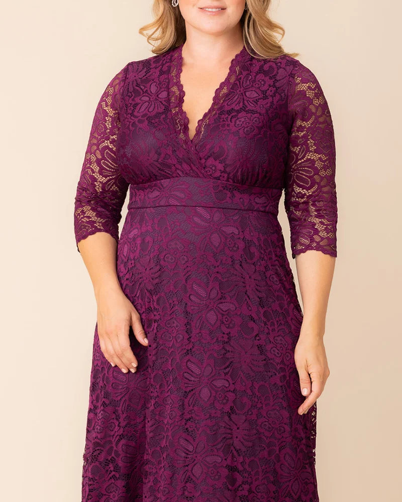 Plus Size Maria Lace Evening Gown