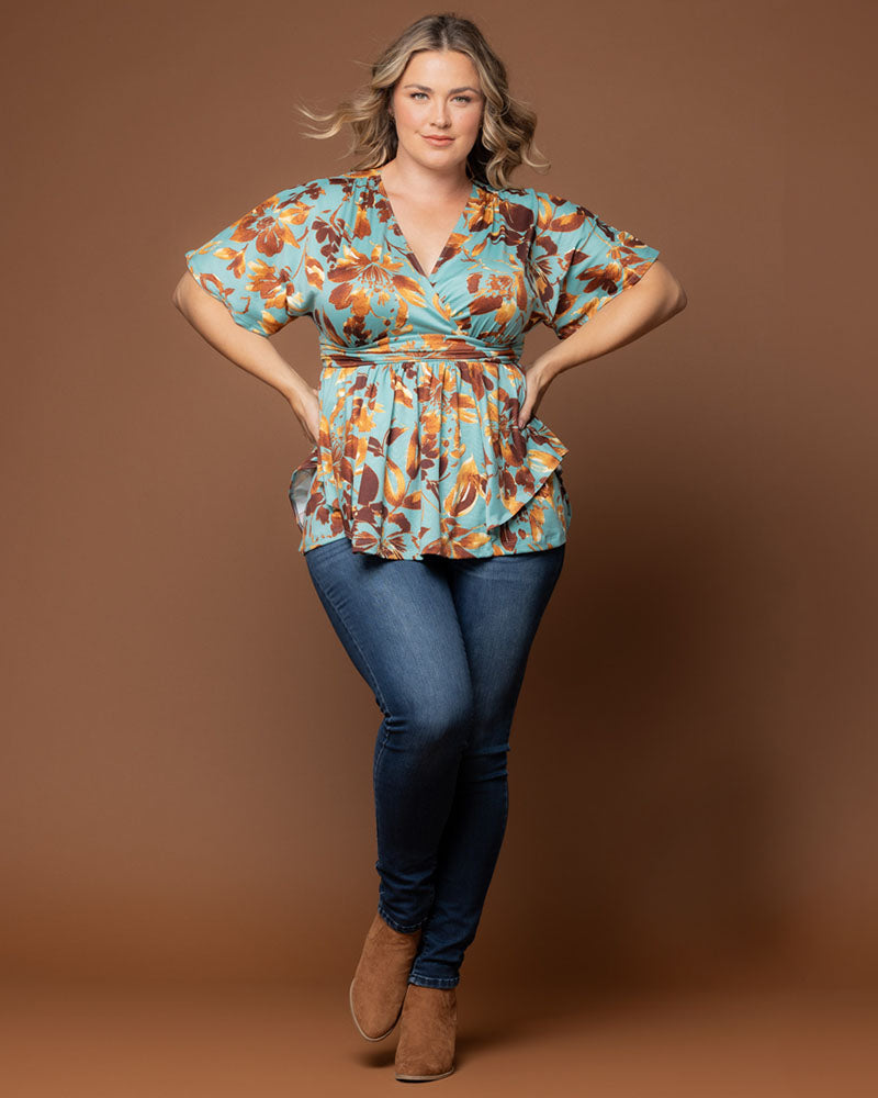 Plus Size Encore Print Blouse