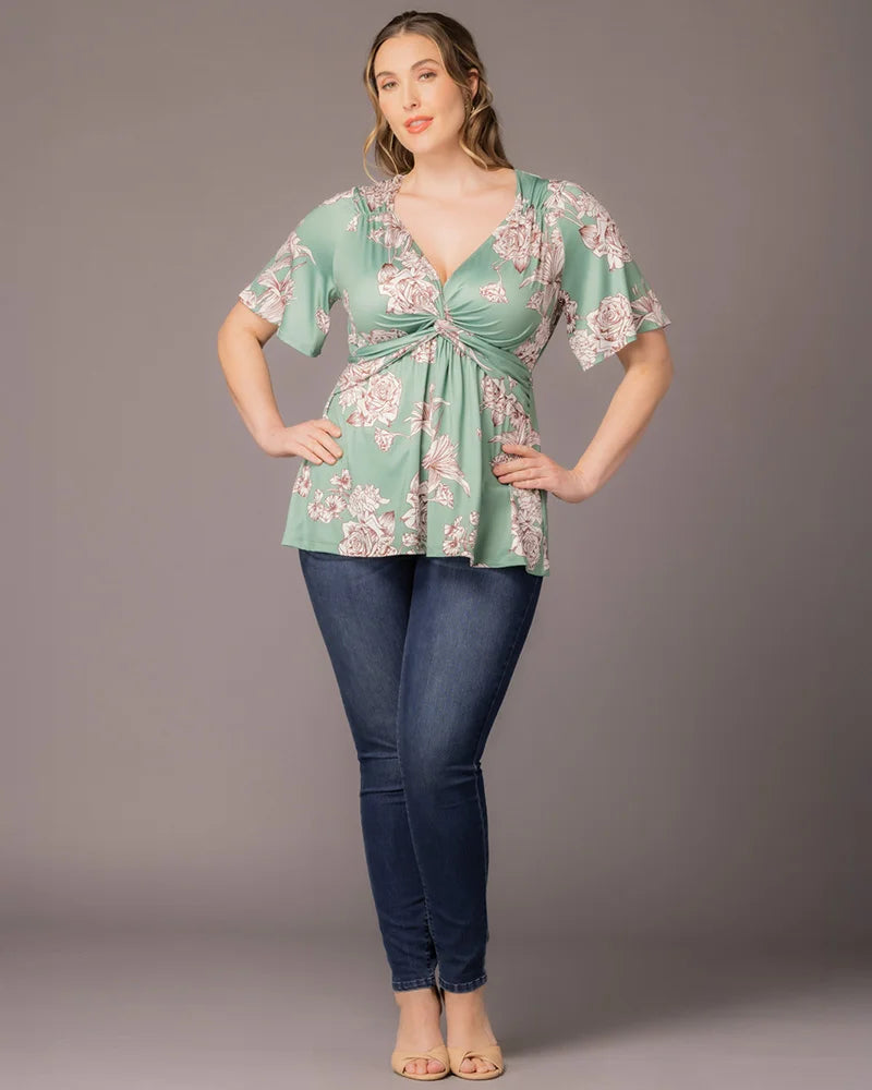 Plus Size Abby Twist Front Blouse