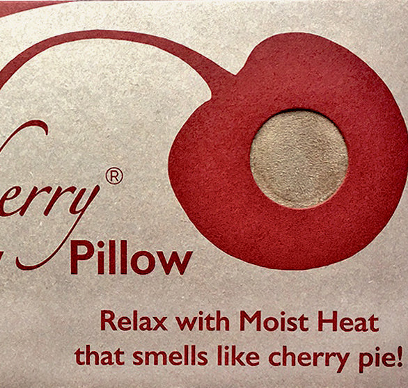 Hot Cherry Cervical Neck Pillow - Tan Ultra-Suede