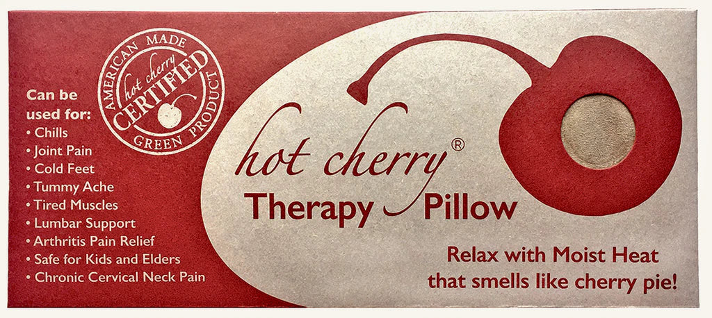 Hot Cherry Cervical Neck Pillow - Tan Ultra-Suede