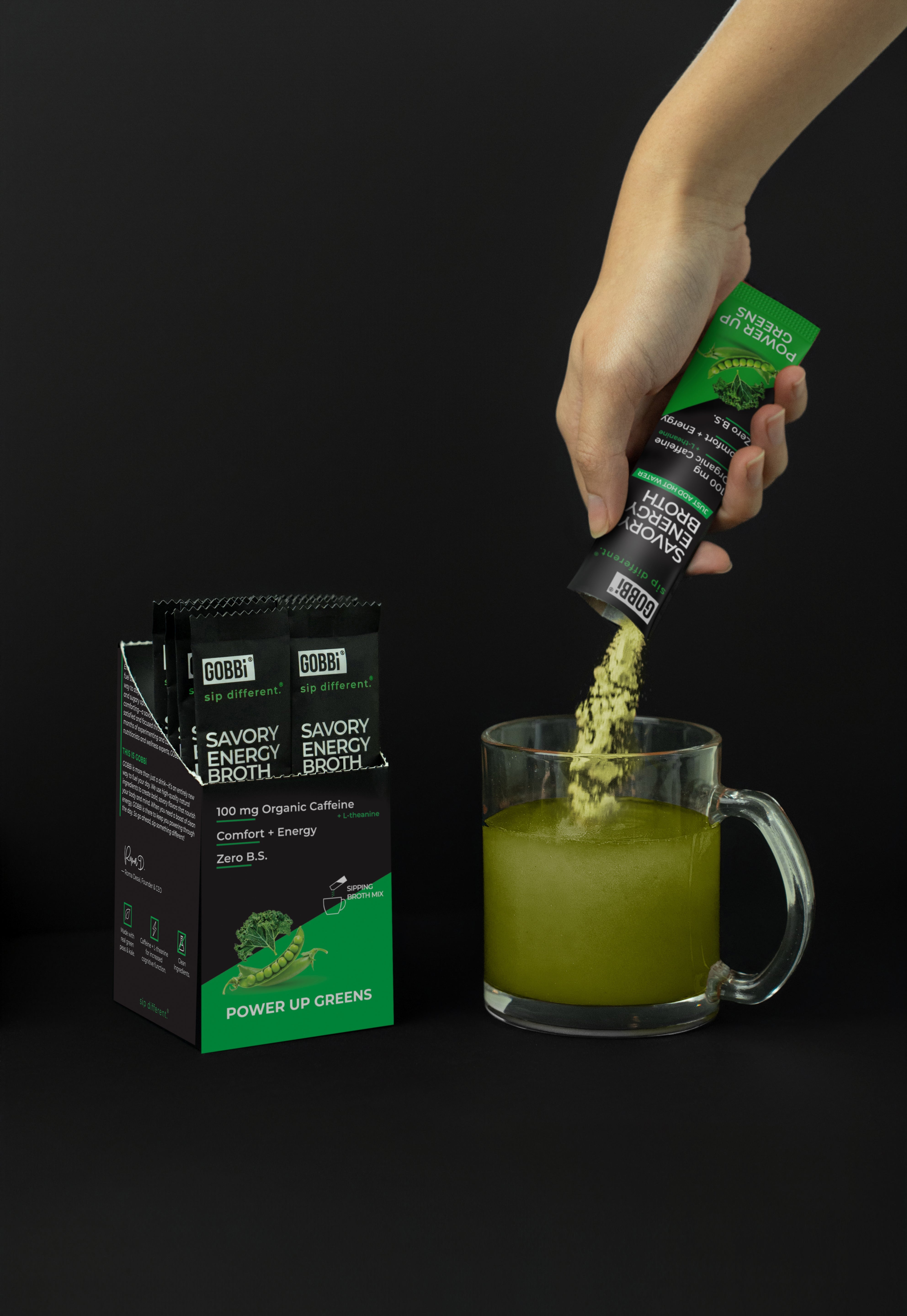 Savory Energy Broth Power Greens - 10 Or 20 Pack