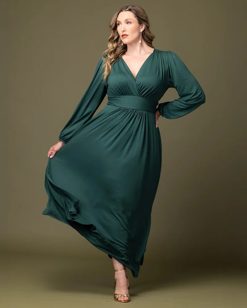 Plus Size Kelsey Long Sleeve Maxi Dress