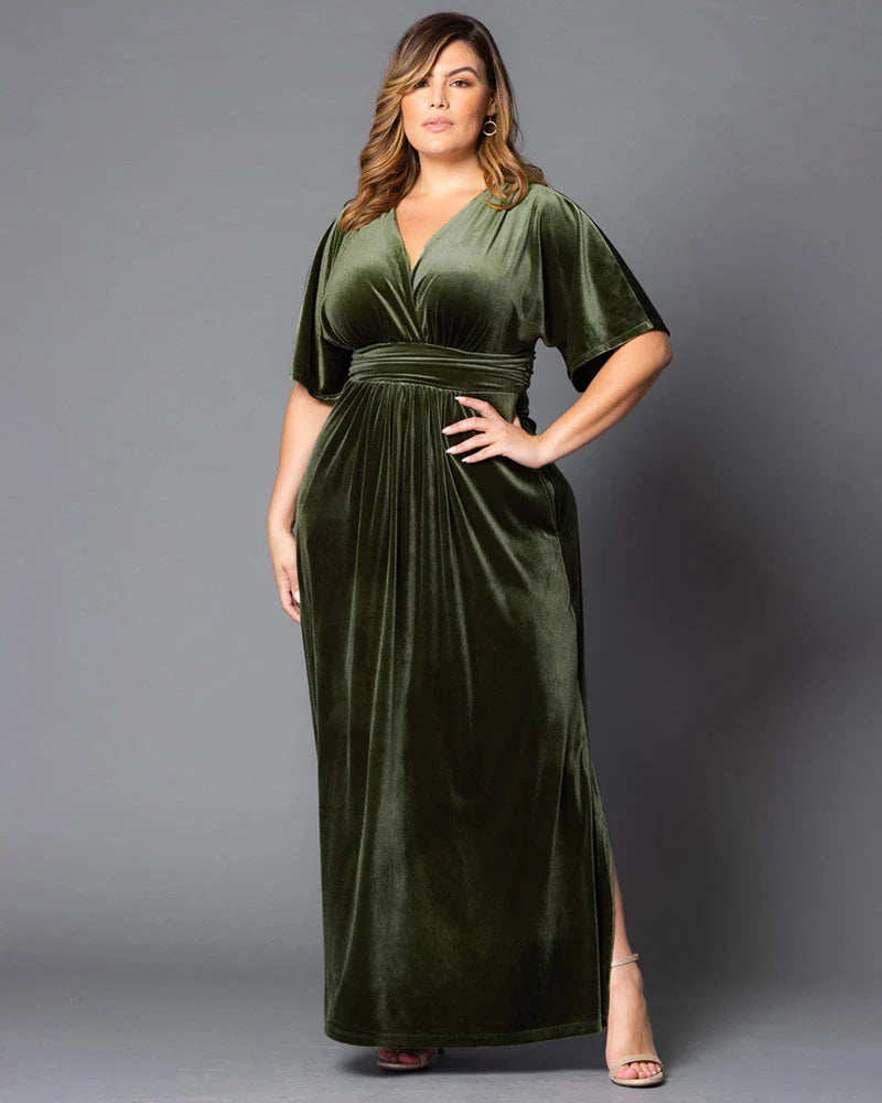 Plus Size Verona Velvet Evening Gown