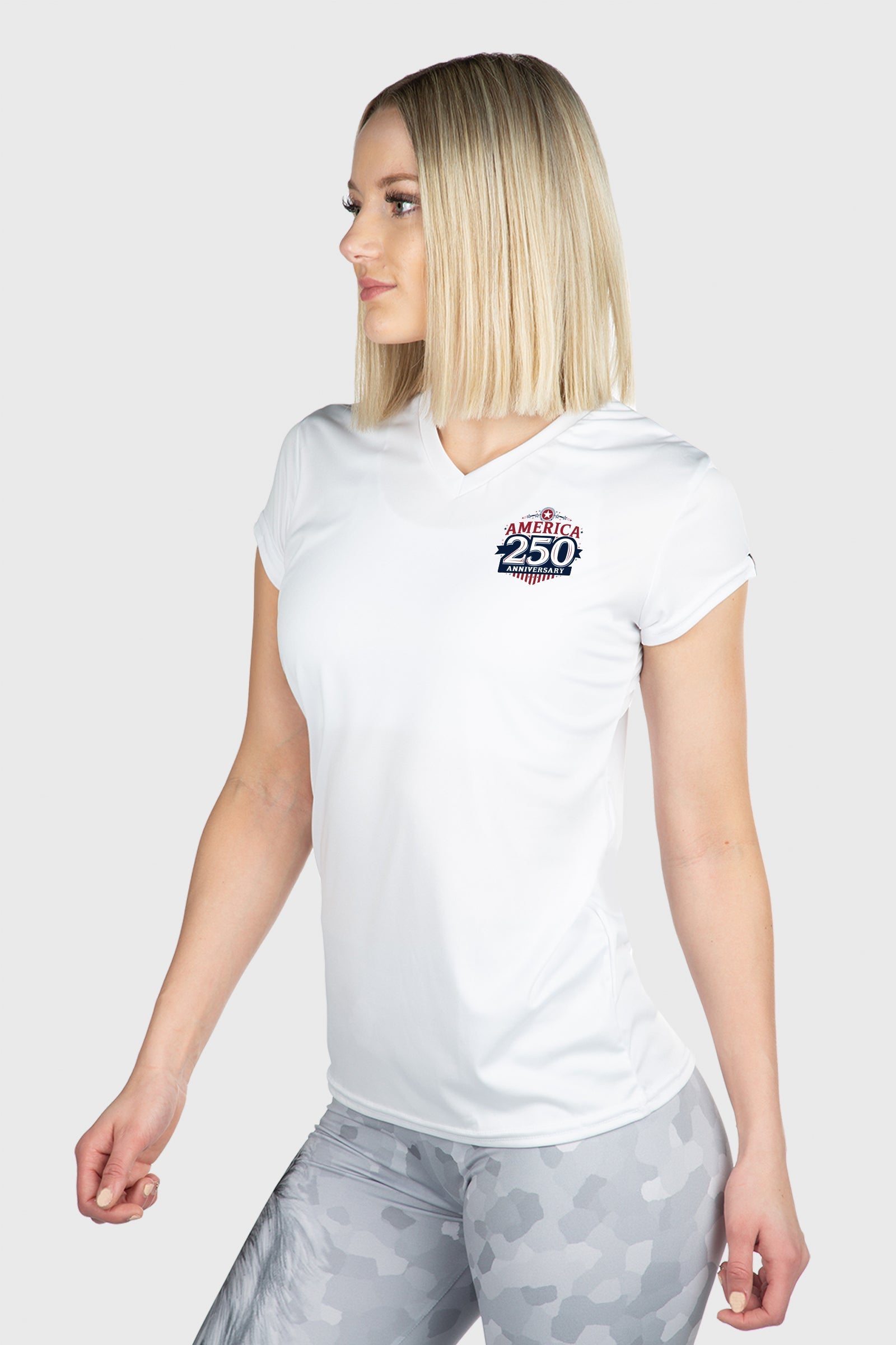 SoftTECH Short Sleeve V-Neck Tee - 250th