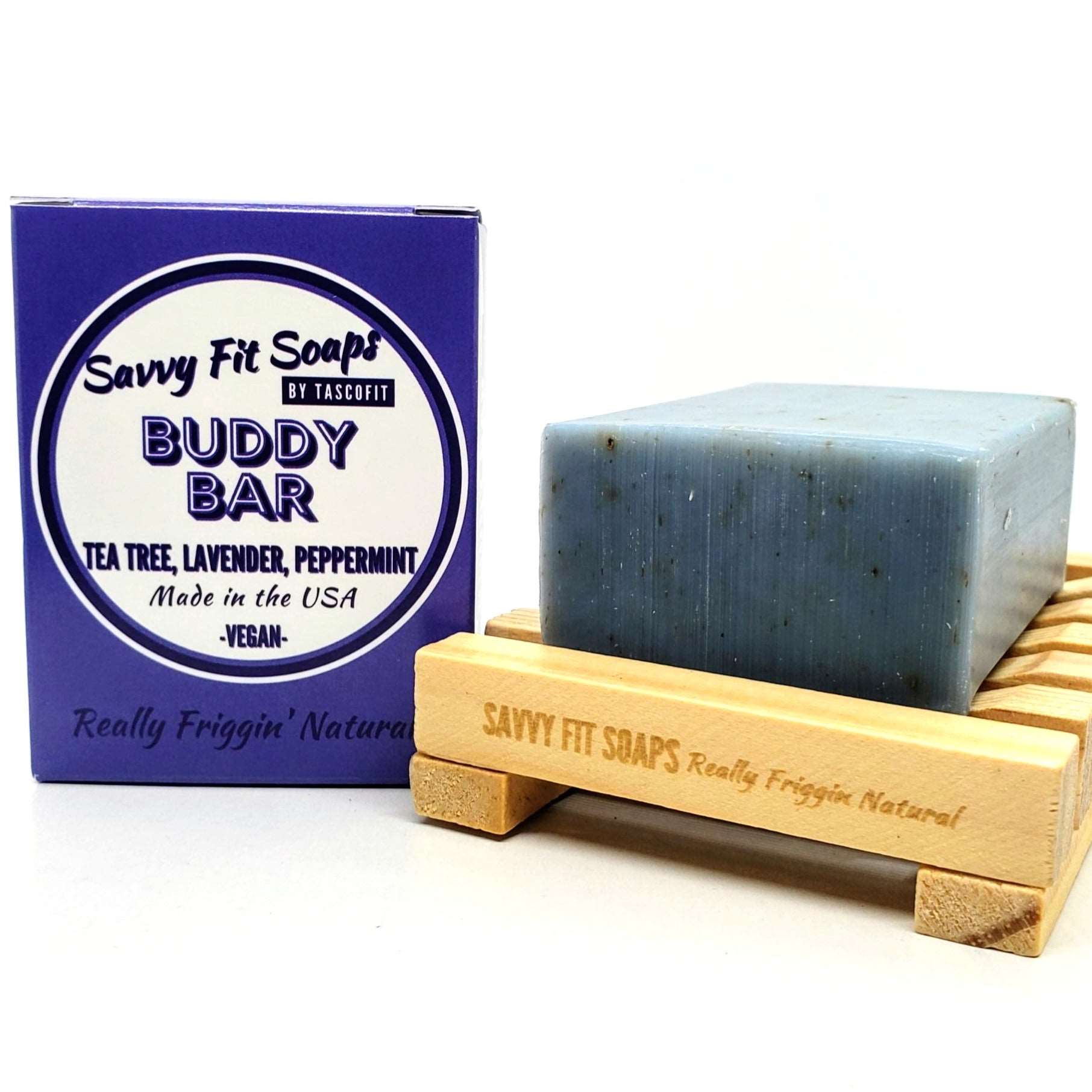 Buddy Bar Bath Soap - Lavender, Tea Tree, Peppermint 3 Pack
