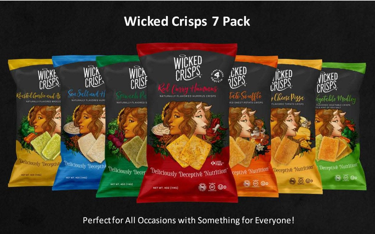 Baked Veggie & Hummus Crisps Variety - 7 Pack