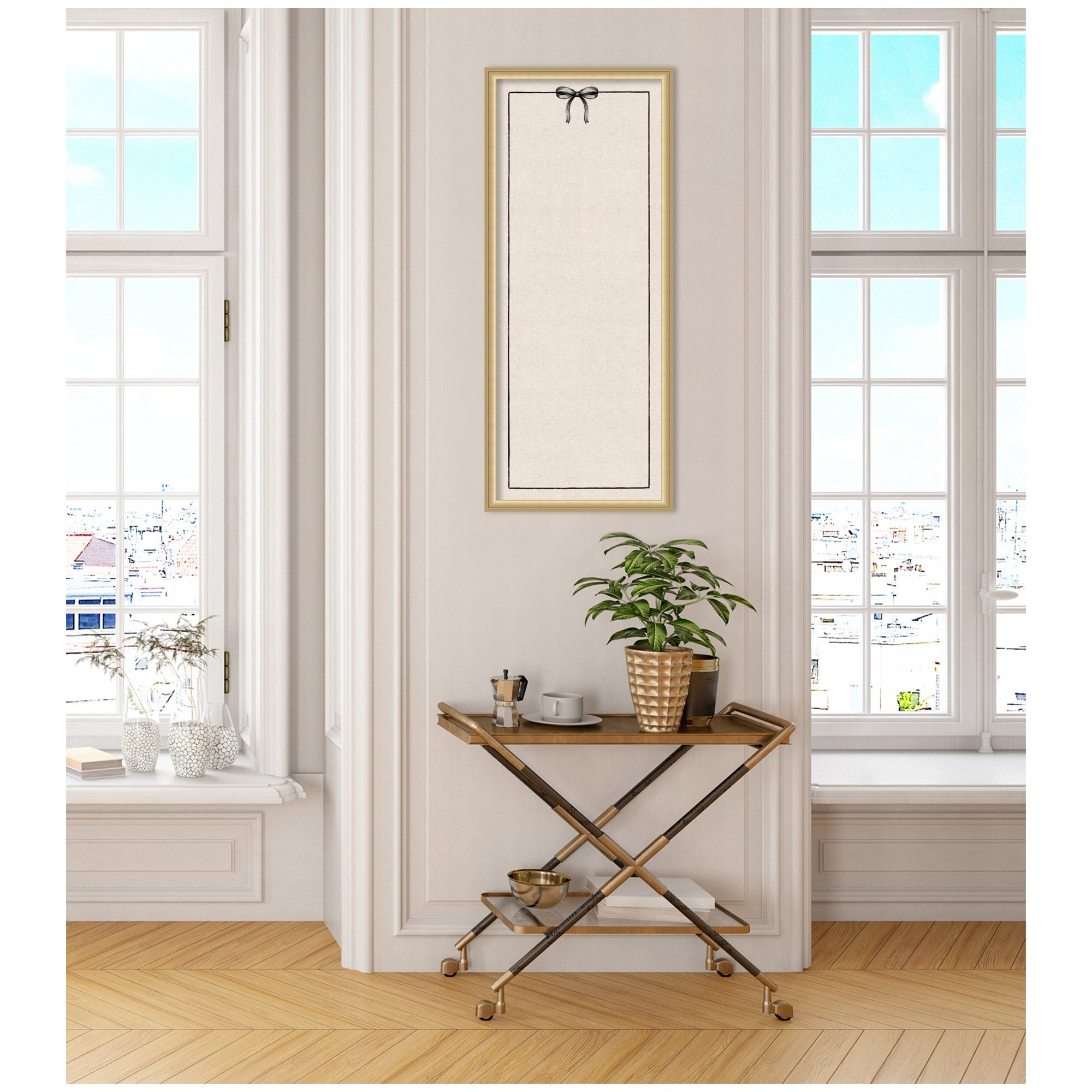 Framed Fabric Pinboard Linen Coquette Black Bow Frame Wall Organization