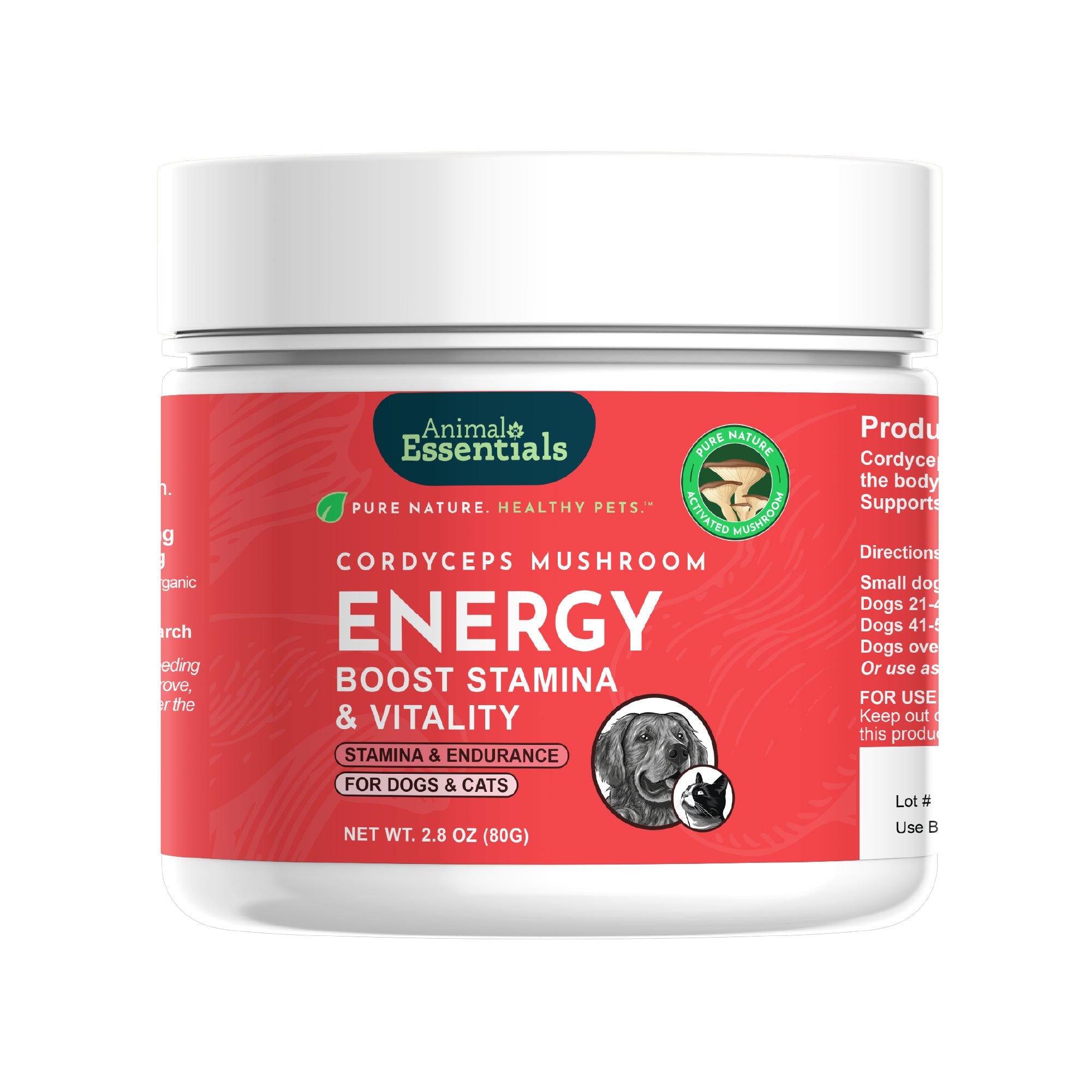 Pet Energy Cordyceps Mushroom Powder - Boost Stamina