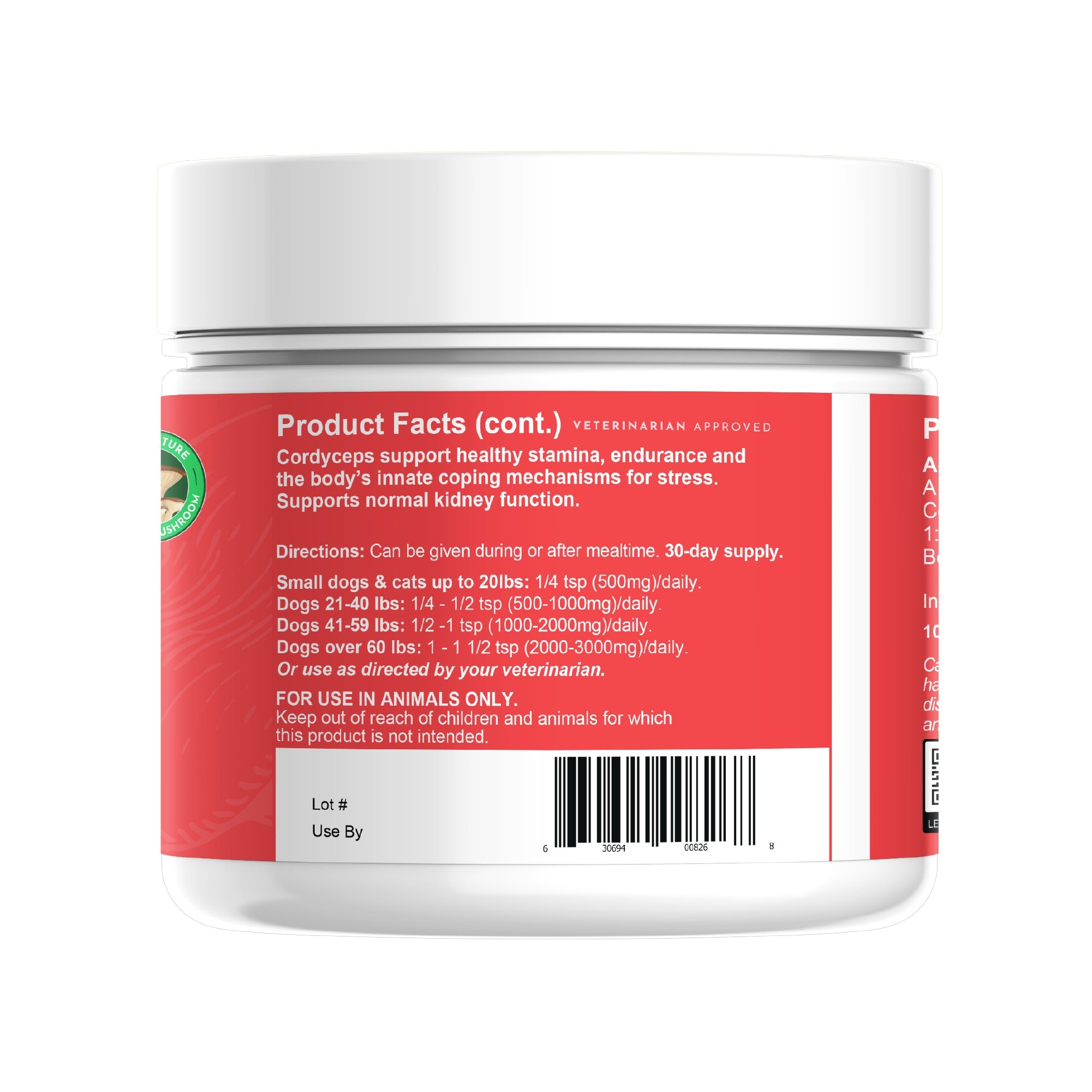 Pet Energy Cordyceps Mushroom Powder - Boost Stamina