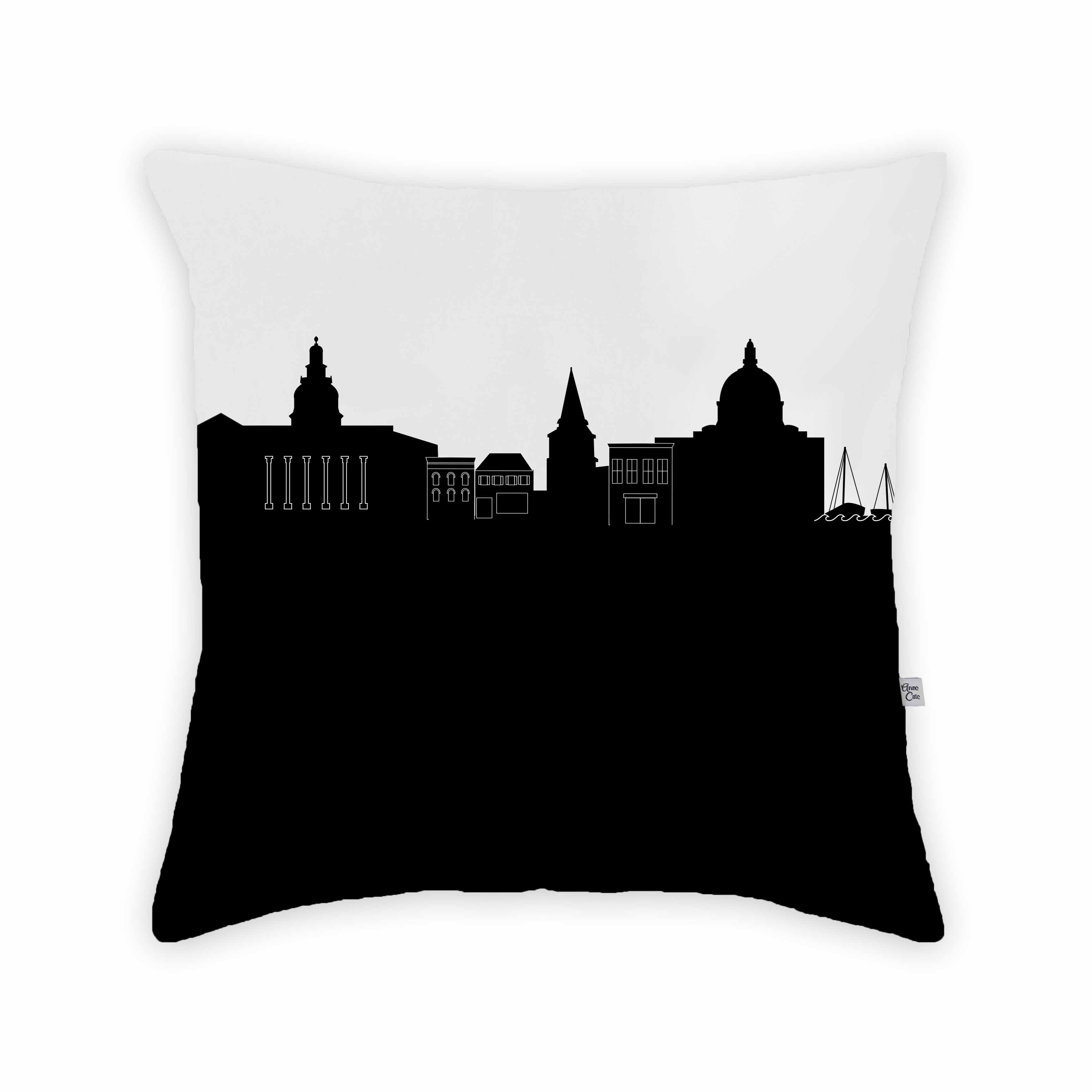 Skyline City Charm 16" by 16" Throw Pillow - Choose Your City