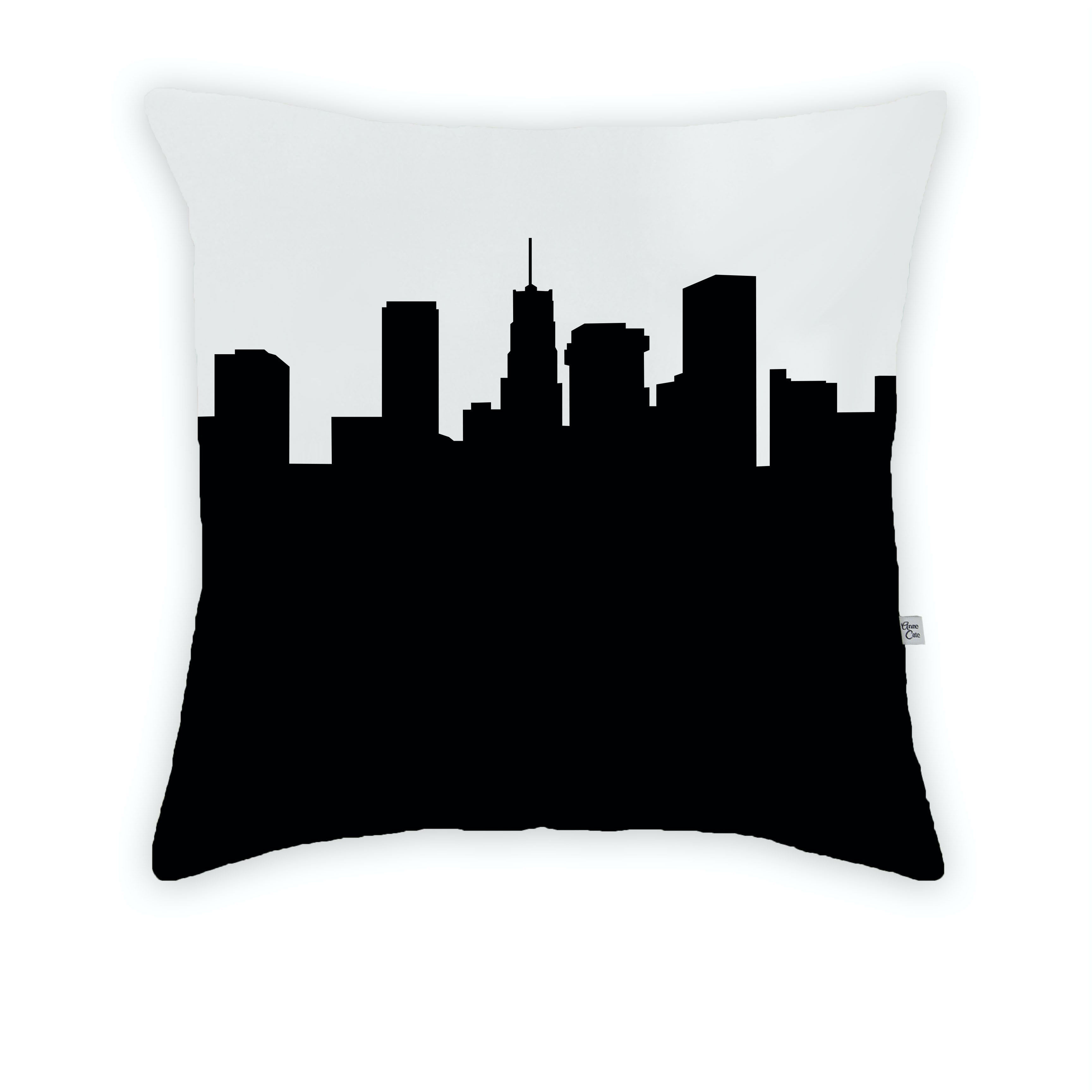 Skyline City Charm 16" by 16" Throw Pillow - Choose Your City