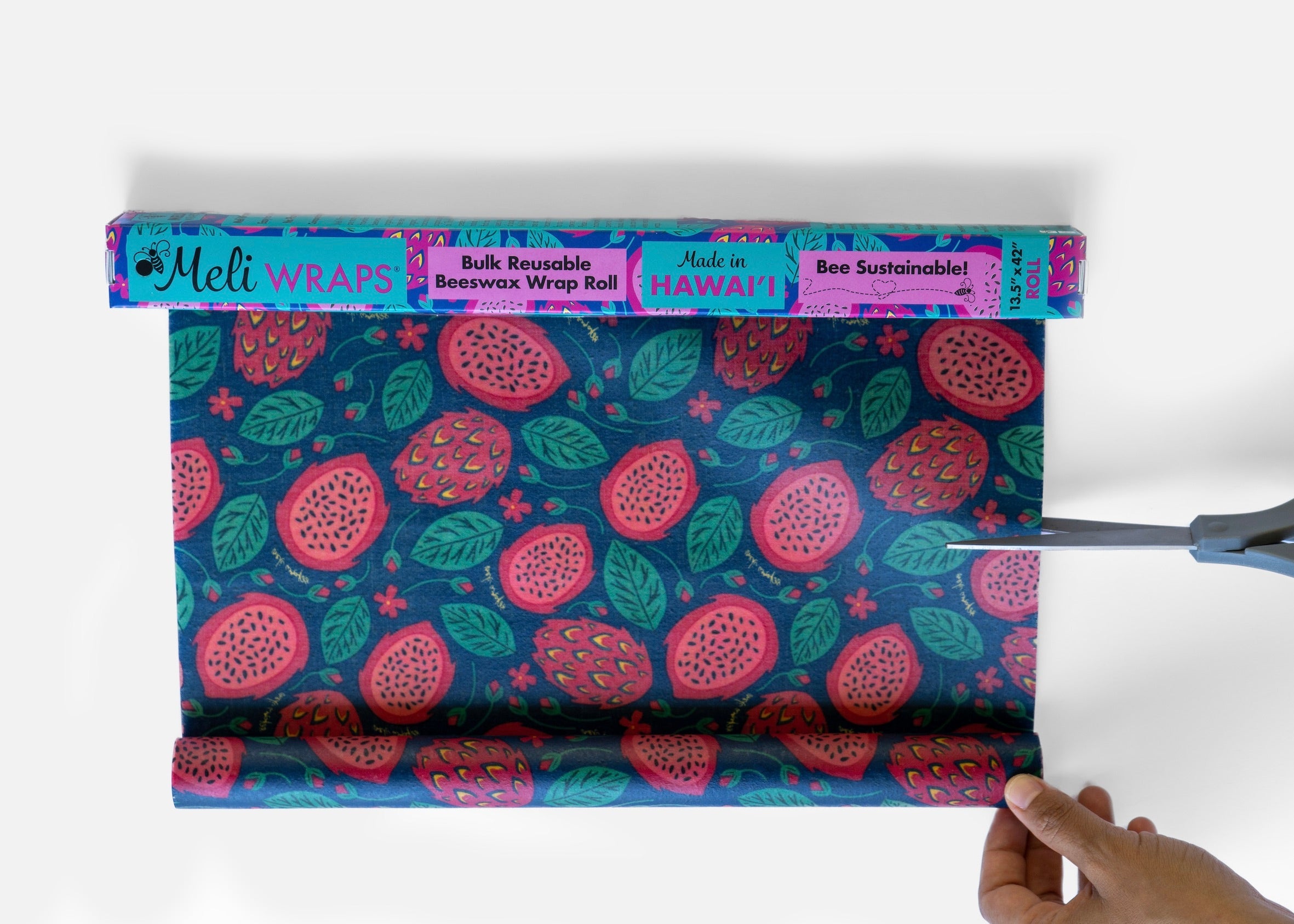 Eco-Friendly Beeswax Wrap Bulk Roll - Dragonfruit
