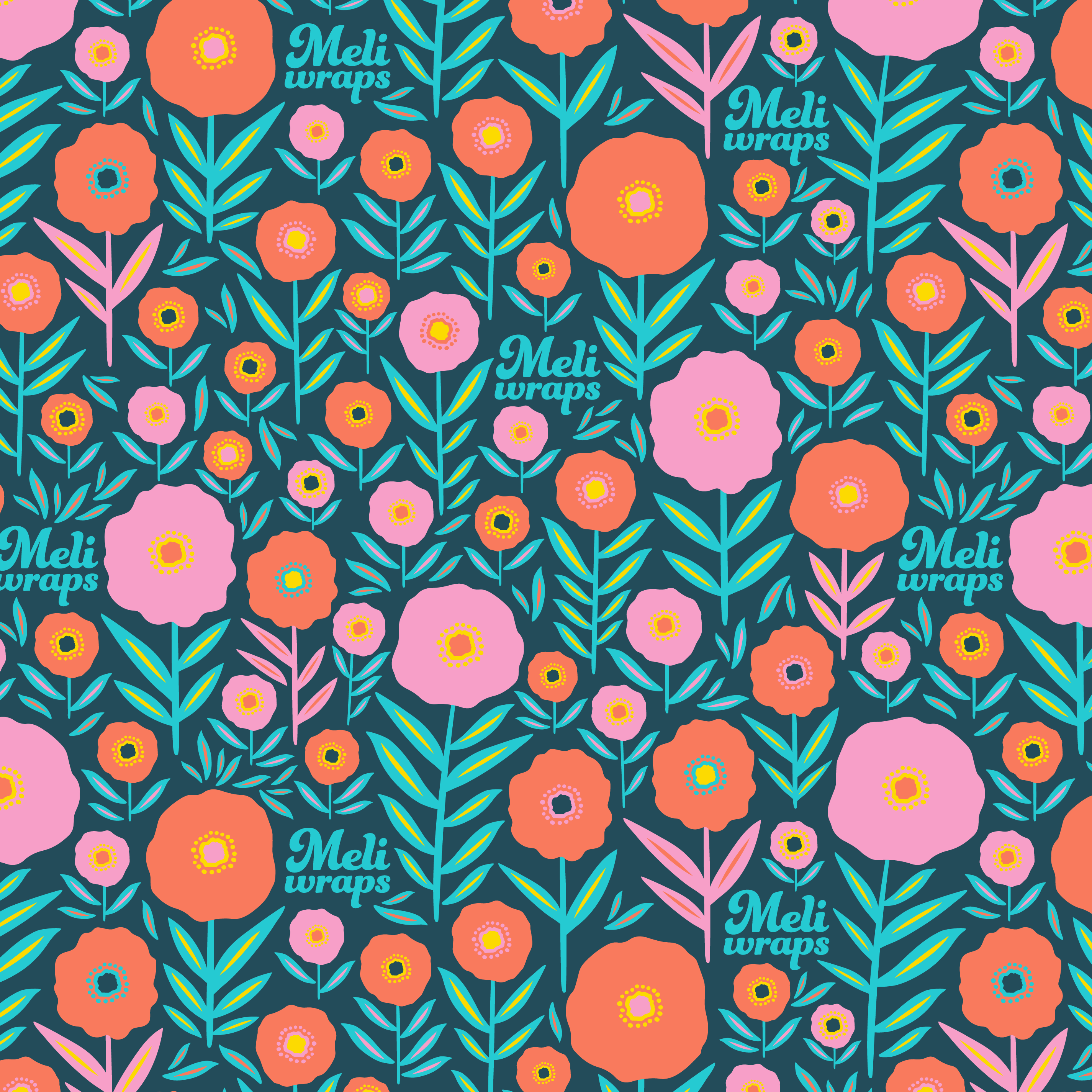 Eco-Friendly Beeswax Food Wrap - Fall Bloom Print
