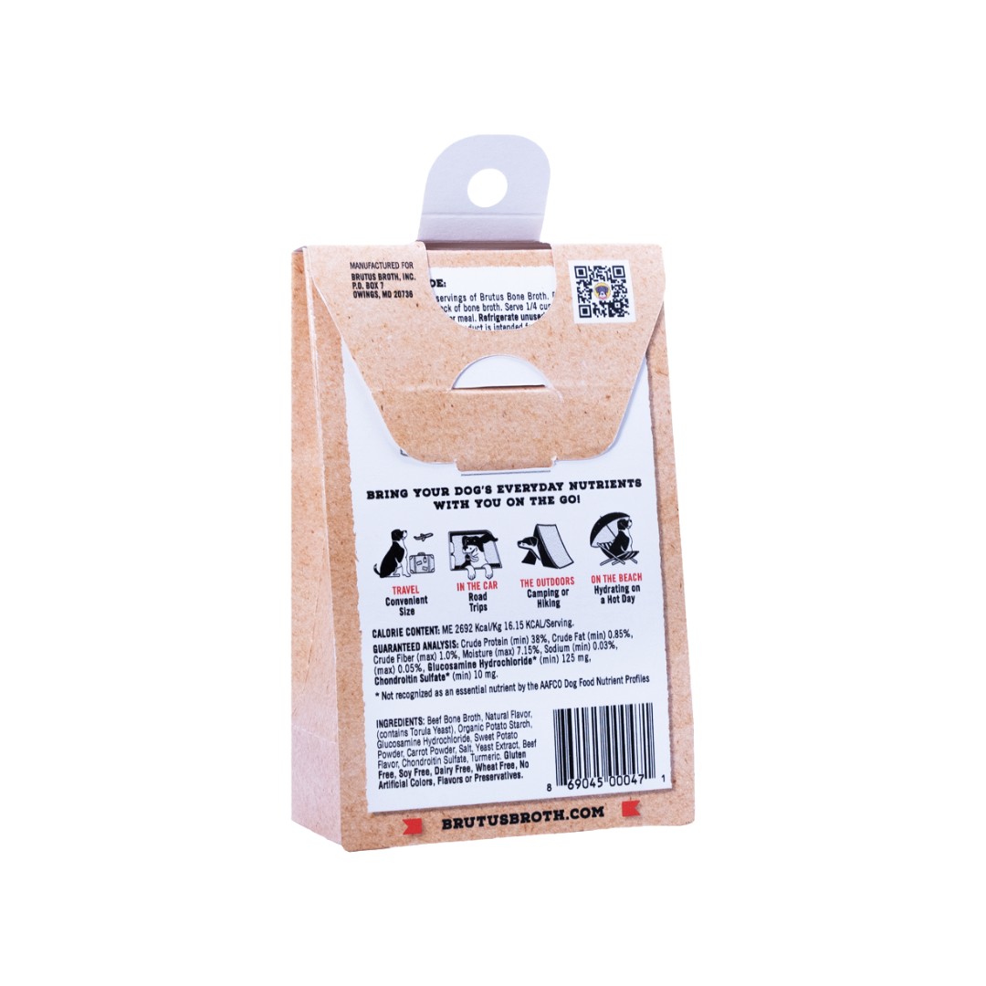 Convenient Brutus On The Go Bone Broth Powder - Beef