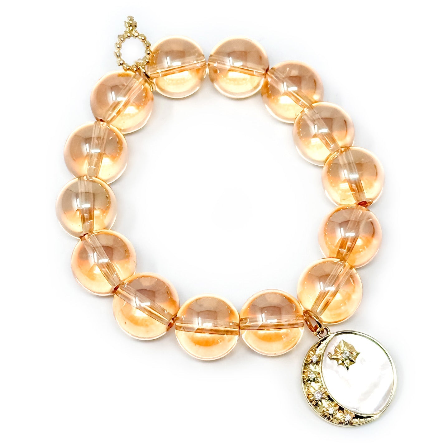 Gold Iridescent Quartz with Gold Over the Moon