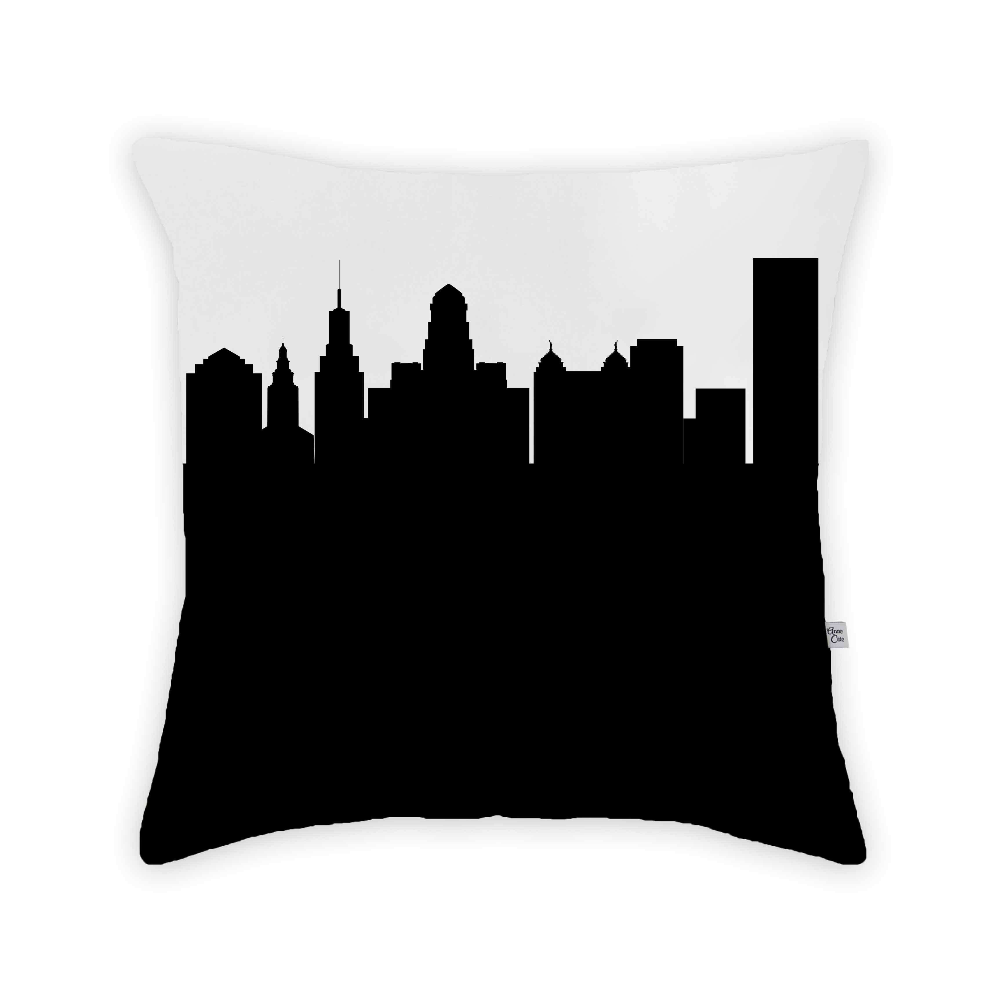 Skyline City Charm 16" by 16" Throw Pillow - Choose Your City