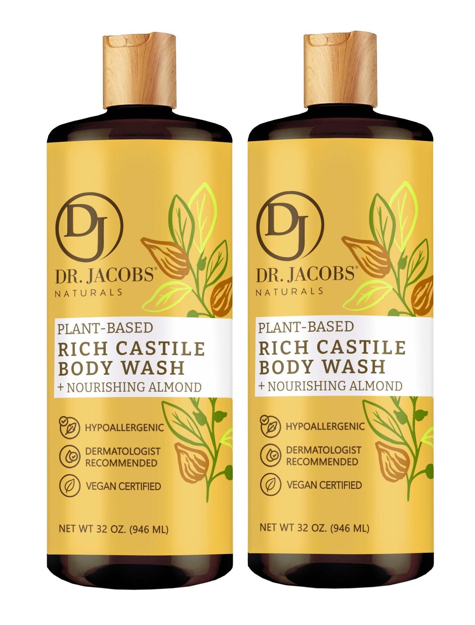 Almond Castile Soap Body Wash - 32 oz