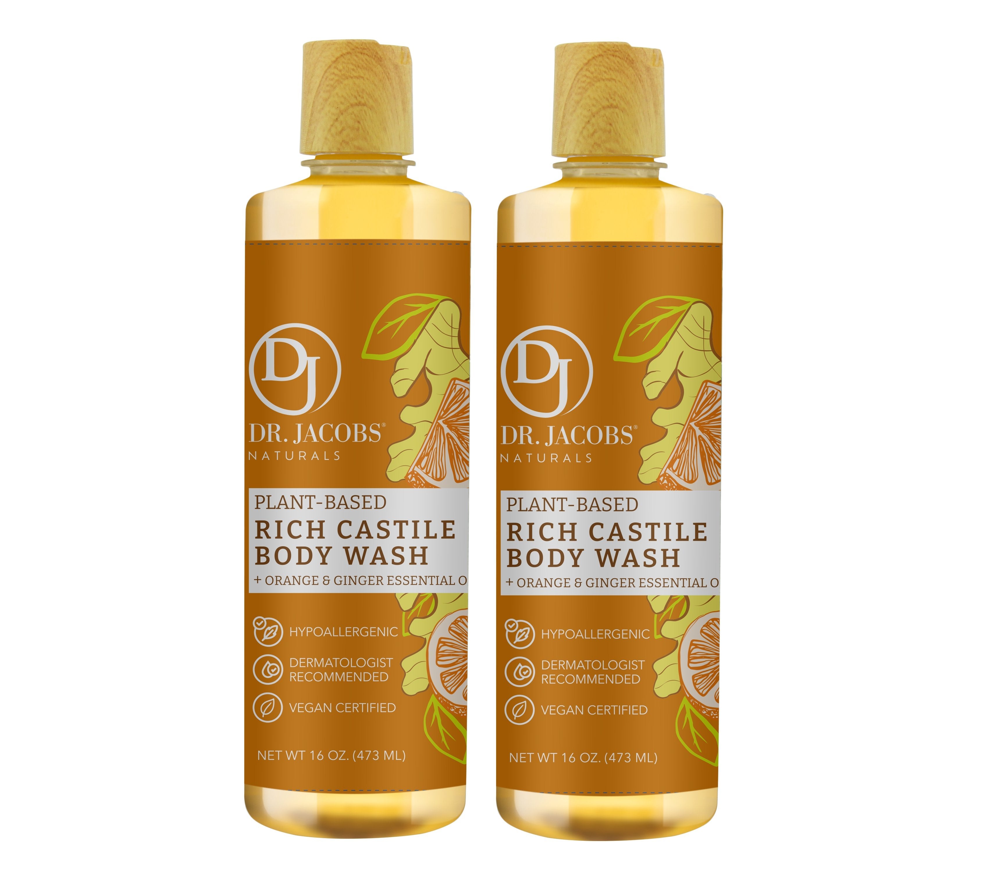 Citrus Castile Body Wash - Orange & Ginger - 32oz