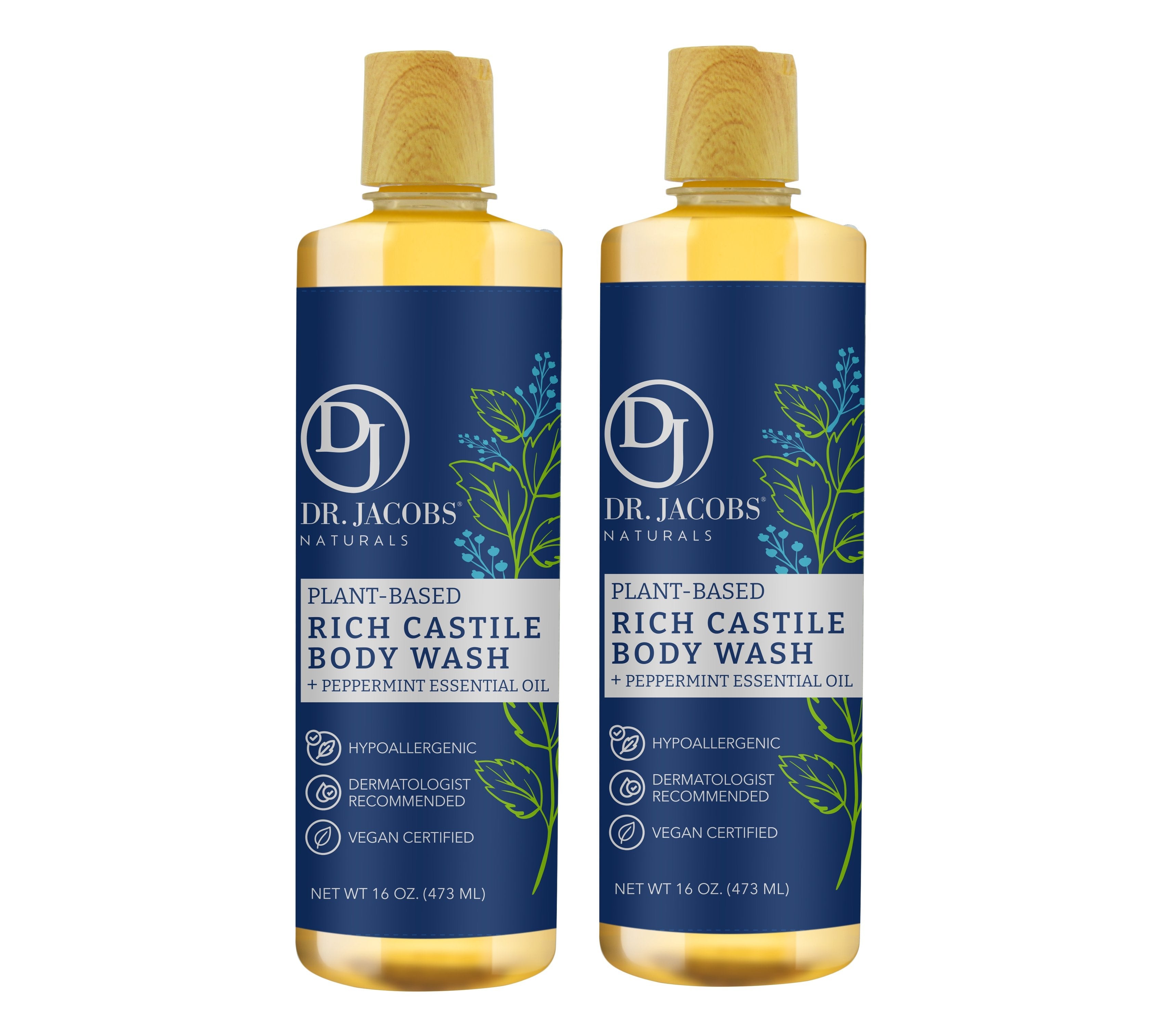 Peppermint Castile Soap Body Wash - 32 oz